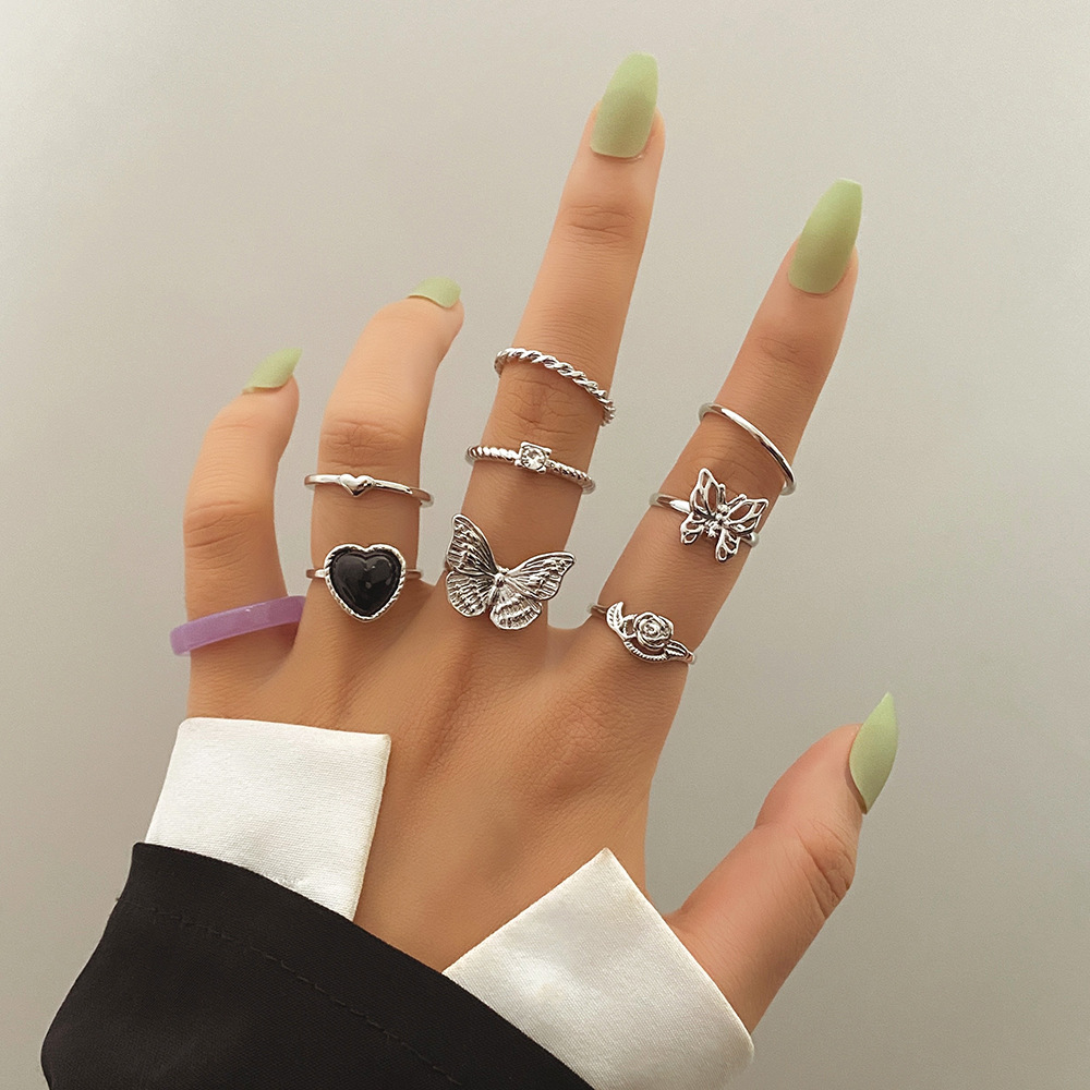 acrylic black fashionable universal ring
