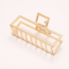 Metal rectangular elegant crab pin, big shark, hairgrip for bath, European style, wholesale