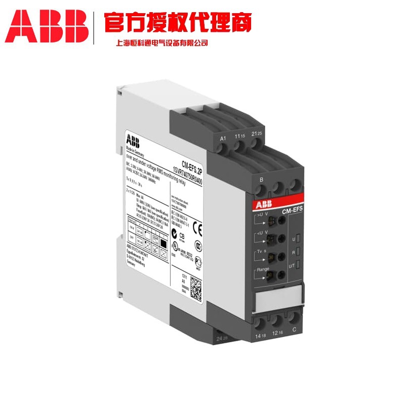 ABB  CM监视继电器 10062138	CR-U T 24-240 VAC/DC