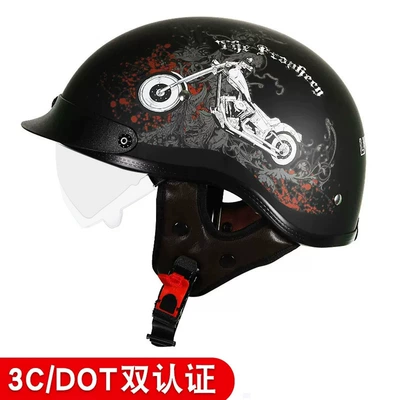 Helmet for Men and Women, Motosiklet kaskı (dəbilqə) - 112-matte-black-prediction-with-lens-m