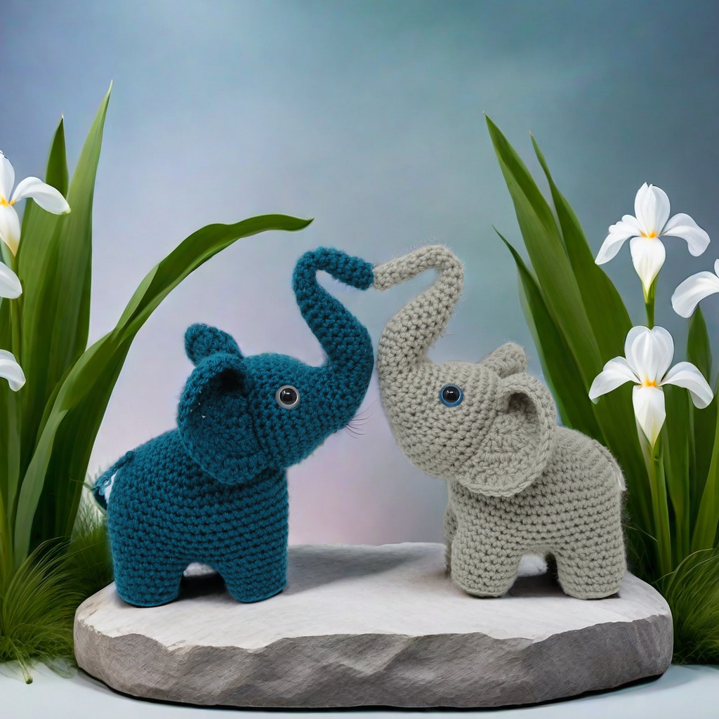 Spot Crochet Material Bag Backpack Gray Penguin Knitting Material Bag English Video Instruction Manual Crochet Doll Cross-border