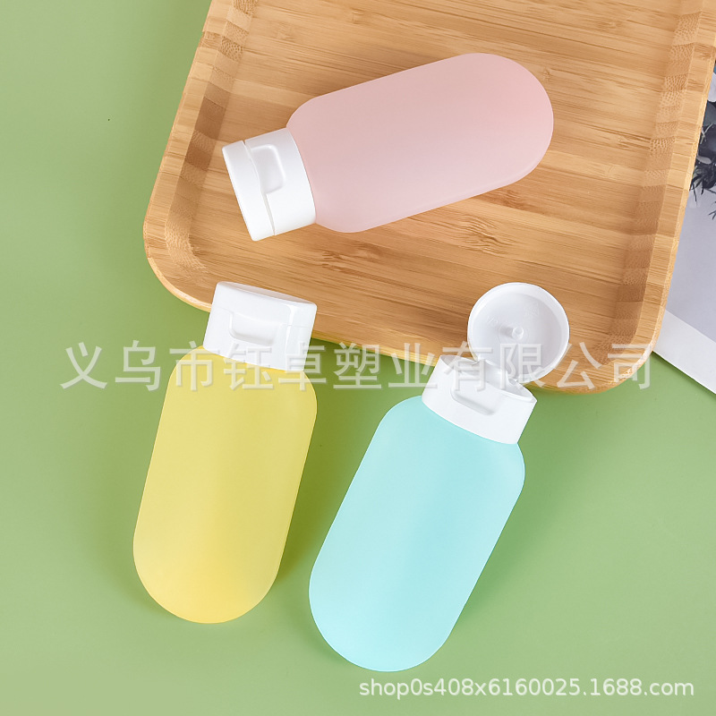 Color sub-botella loción viaje portátil squeeze champú gel de ducha limpiador facial cosmético botella vacía