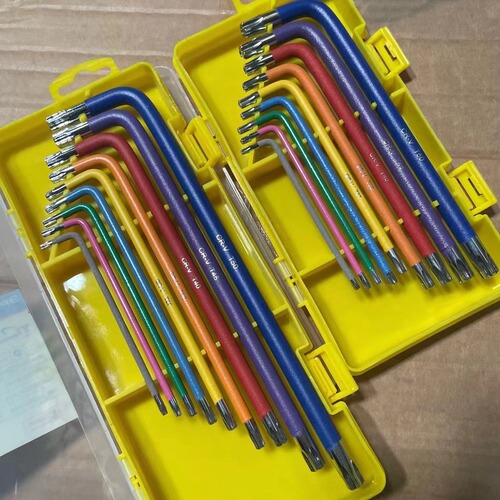 Nine-color high-looking spherical hexagonal wrench, plum blossom wrench, hexagonal wrench, T-shaped color portable