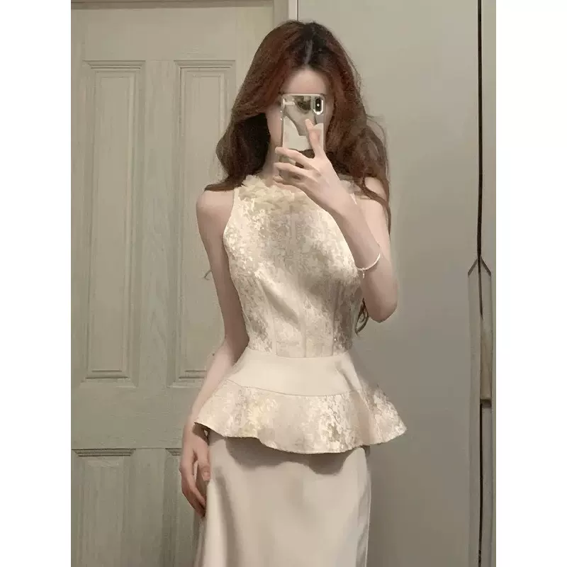 新中式套装女晨袍敬酒服领证穿搭高级感订婚礼服重要场合两件套裙