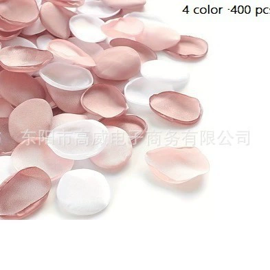 Лидер продаж Amazon, шелковые лепестки роз с горячими краями, украшение для свадьбы, праздника, вечеринки, имитация лепестков ручной работы 500p