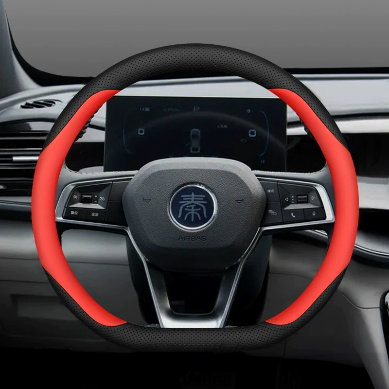 2023 BYD Qin plusdmi championship version 23 pro new energy ev genuine leather ultra-thin steering wheel cover
