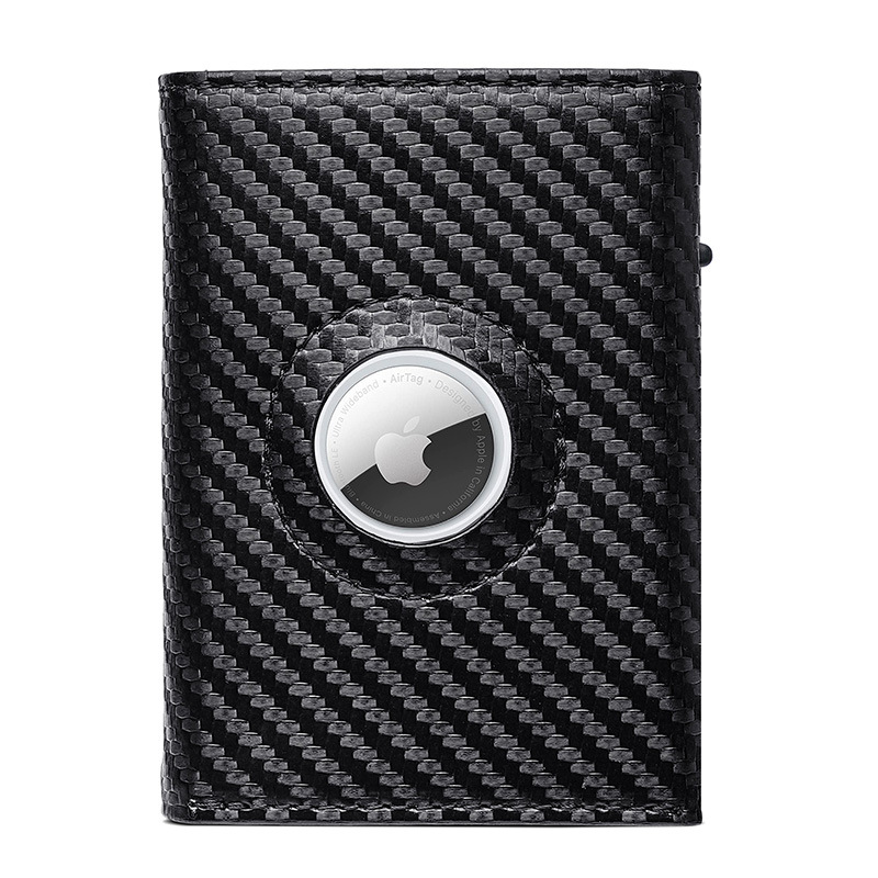 Foreign trade card box wallet multi-card metal airtag wallet automatic pop-up card holder large capacity wallet wholesale men