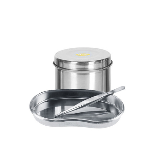 Tattoo semi-permanent stainless steel sterilization tank beauty salon special iodophor cotton tank waist plate tweezers tray tool