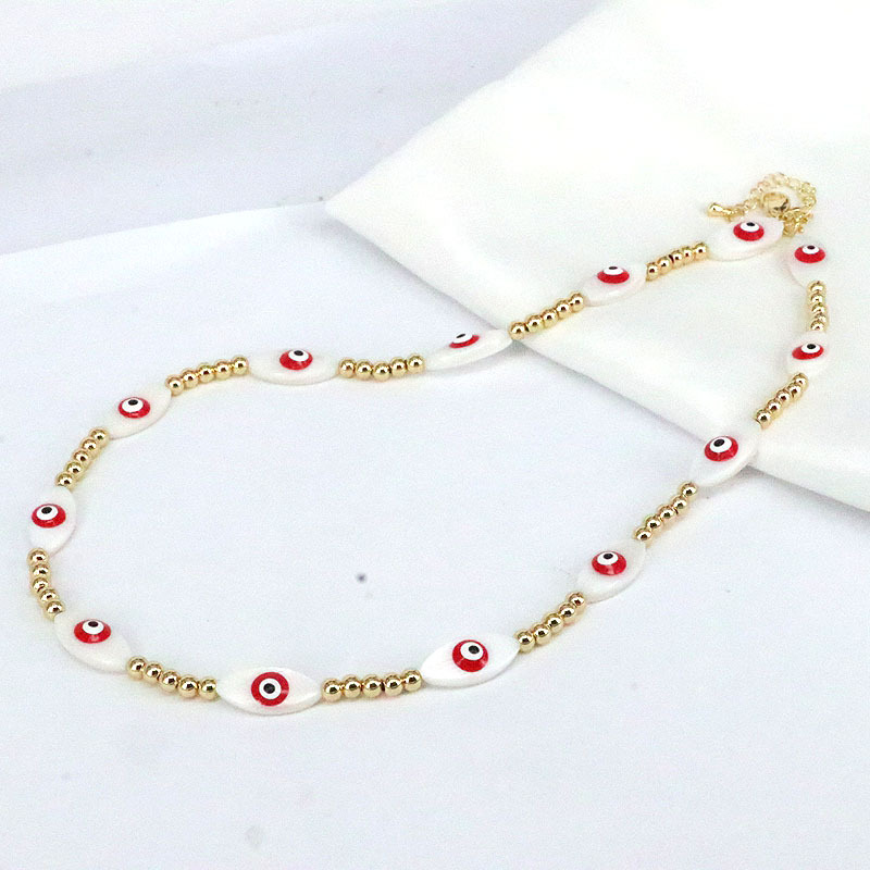 Fashion Devilu0027S Eye Copper Necklace Beaded Shell Copper Necklaces