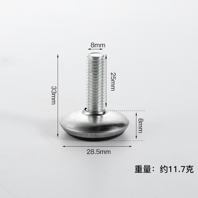 M8可调脚垫黑底桌椅调节脚螺杆垫脚M6M10家具五金调整脚可调脚垫|undefined