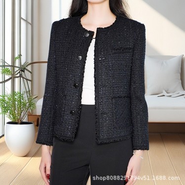 Brother's New 2025 New Light Luxury Fashionable Spring and Autumn Versatile French Tweed Chanel-Style Short Jacket
