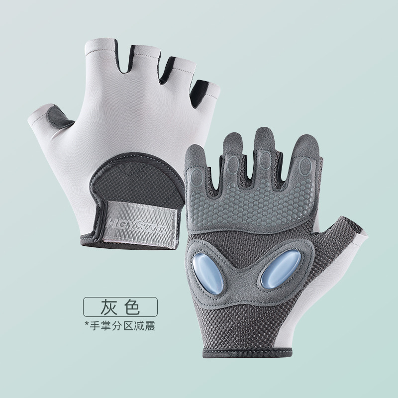 Guantes de bicicleta verano transpirable antideslizante absorción de choque medio dedo guantes de montar bicicleta de carretera montaña bicicleta dinámica agradable para la piel