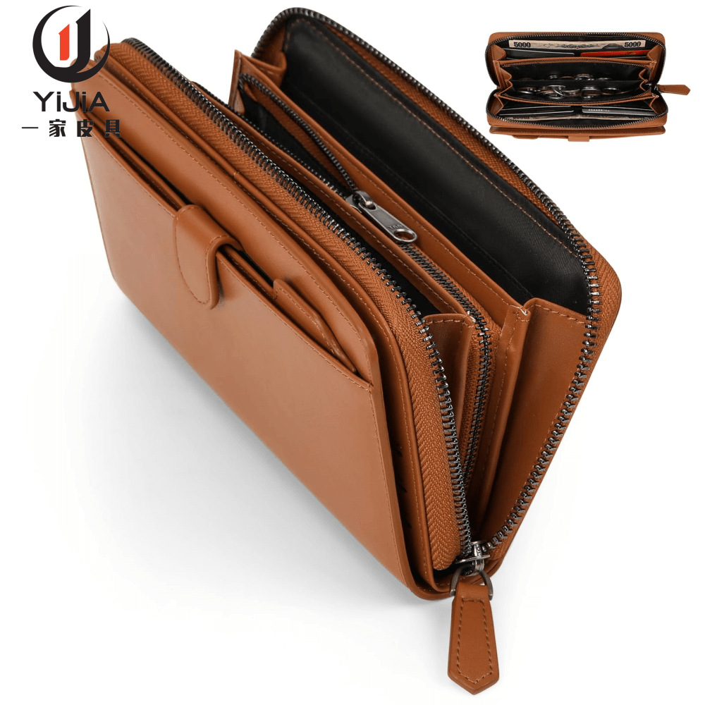 Japanese long wallet with zipper