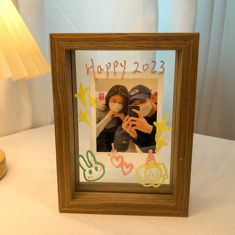 Anniversary wedding anniversary couple Polaroid diy album photo frame gift painting graffiti wooden decoration table Anniversary wedding anniversary couple Polaroid diy album photo frame gift painting graffiti wooden decoration table