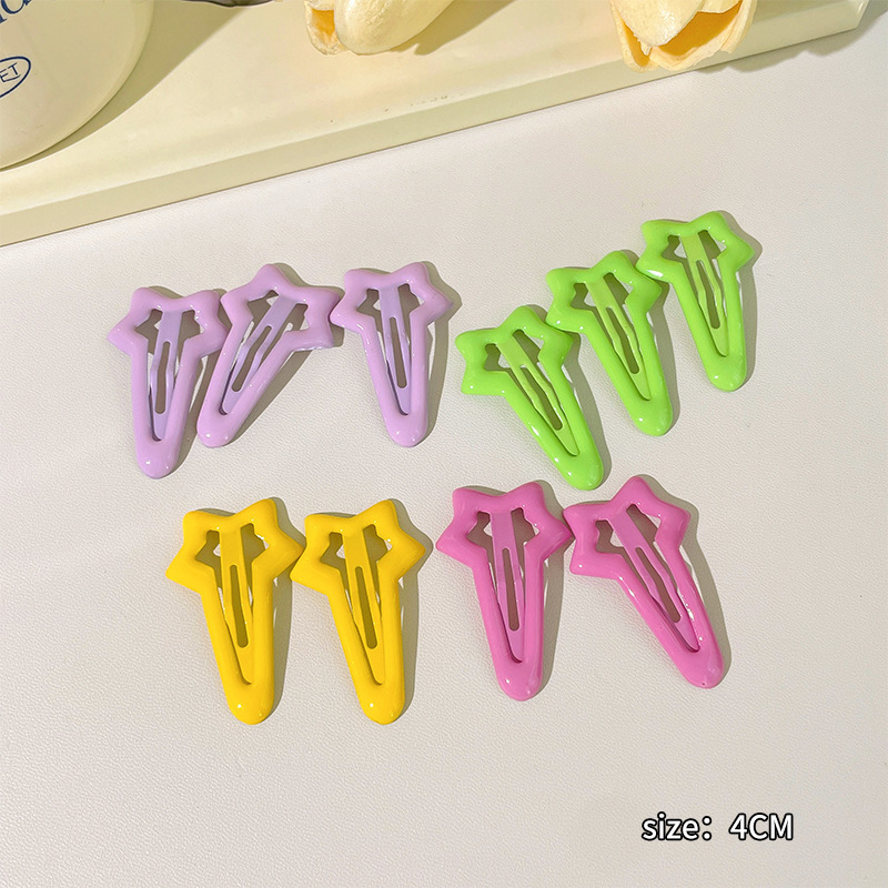 Dopamina de color estrellas amor clip de cabello de la niñez clip de fránta clip de cabello BB clip de cabello adorable joyas de cabello