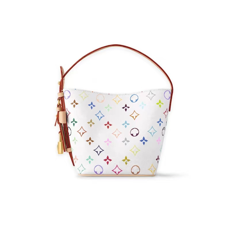 Bolso de Hombro Tipo Cubo para Mujer de Cuero de Vaca