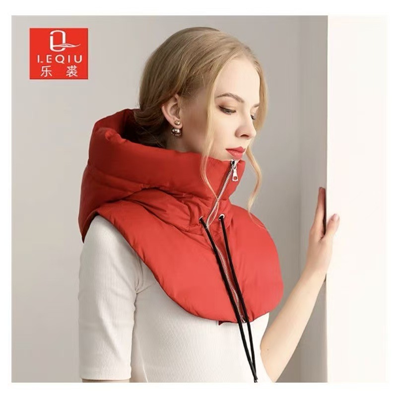 Cross-border shawl-hooded hat for winter, cold-proof, thickened down, outdoor warm cape, windproof, cute, unisex