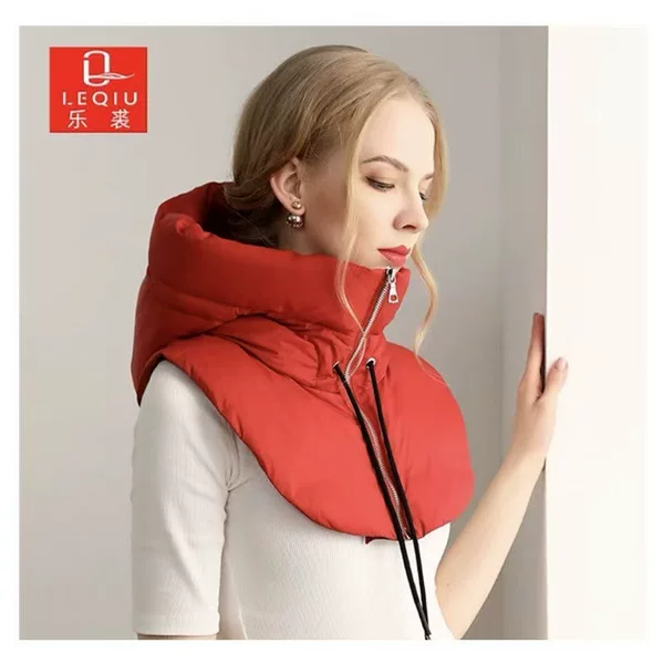 Cross-border shawl-hooded hat for winter, cold-proof, thickened down, outdoor warm cape, windproof, cute, unisex