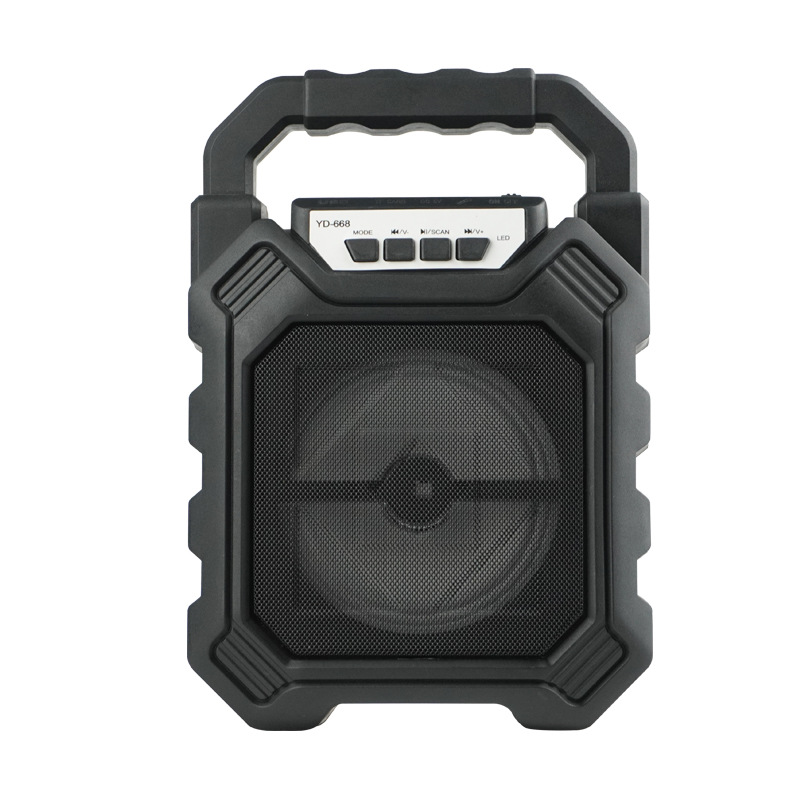 Nuevo 668 Bluetooth Audio Square Dance Altavoz portátil portátil Subwoofer al aire libre Luz de color inalámbrica al por mayor