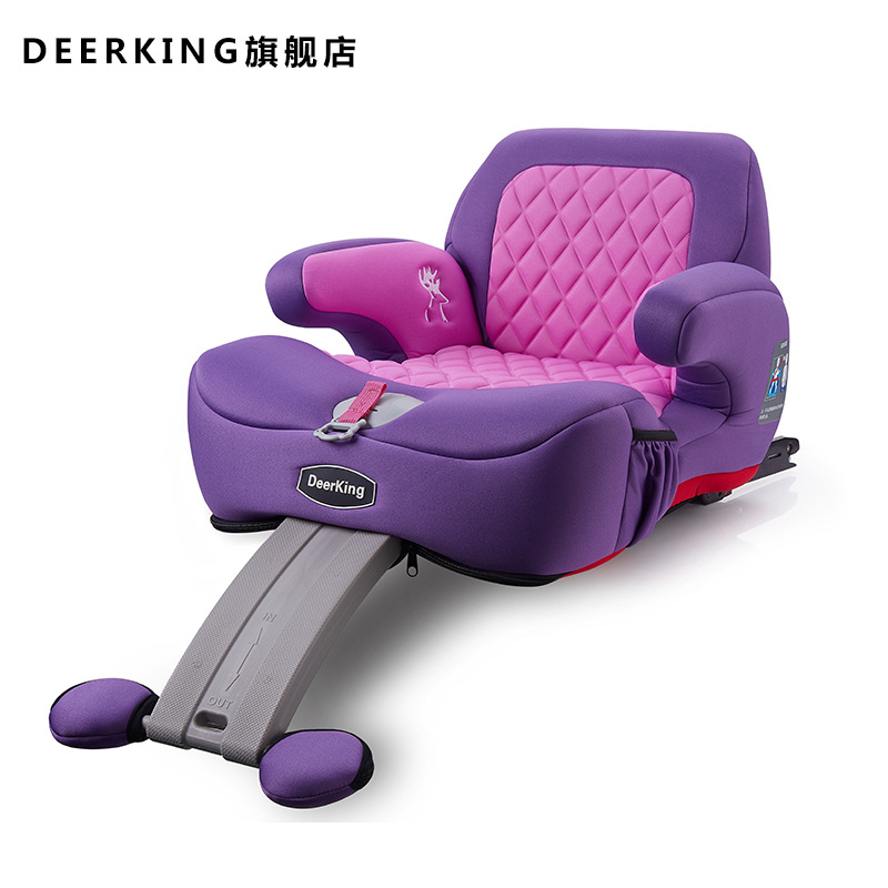 Deerking Kids Safety Seat Car Kids Booster Cushion 3-12 Big Kids Baby Car Portable