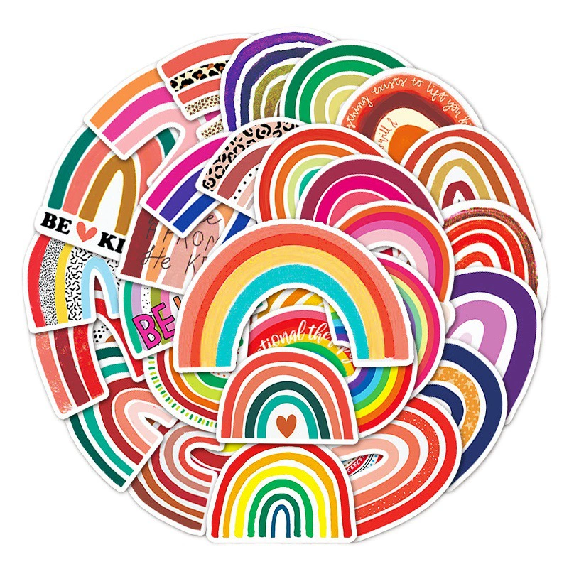 50 трансграничных маленьких свежих Граффити Творческий мультфильм слизь карты ручной счет украшения Водонепроницаемые наклейки оптом багажные наклейки