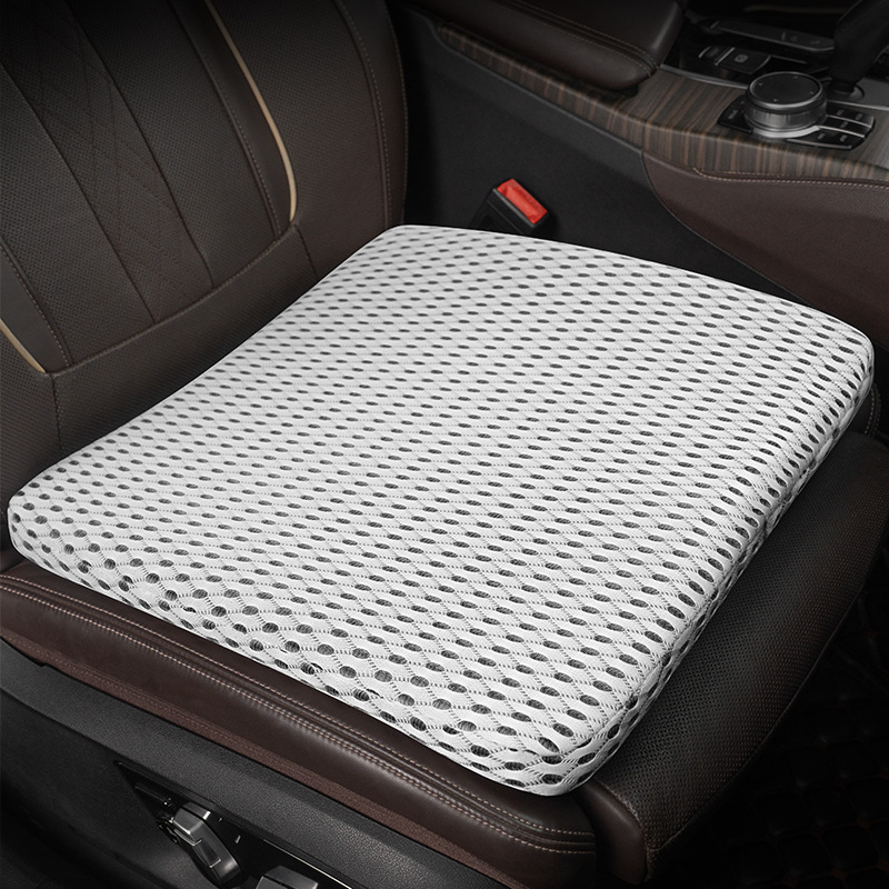 Breathable Car Seat Cushion with Fiber Ventilation, Single Driver's Seat Booster Pad, Non-Slip, Universal for All Seasons, Seat Height Increase Pad