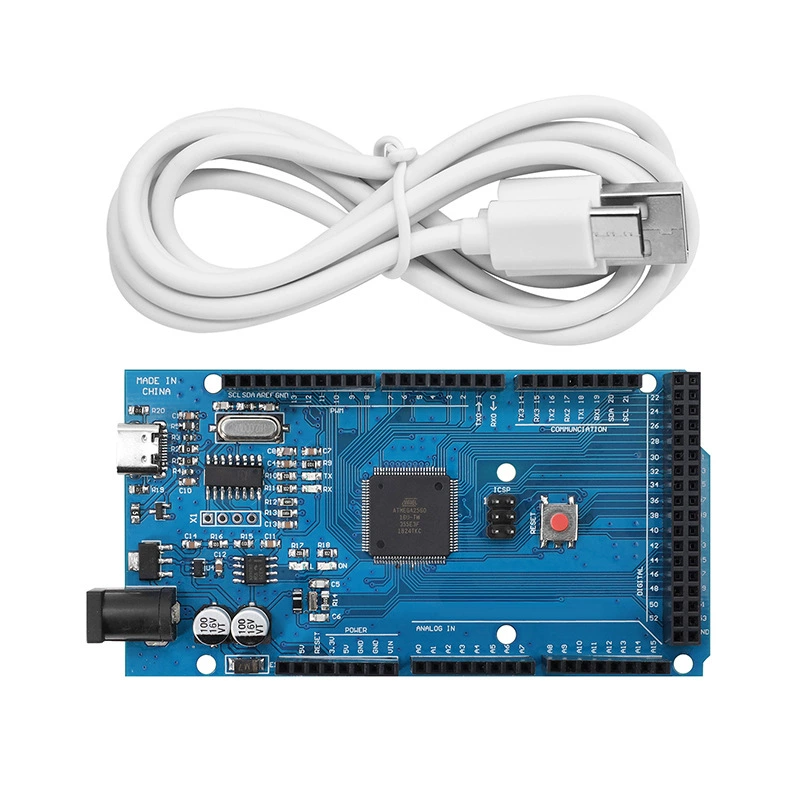 МЕGA-2560 R3 Development Board CH340 усовершенствованный микроконтроллер программирование контроль обучающая плата материнская плата Type-C
