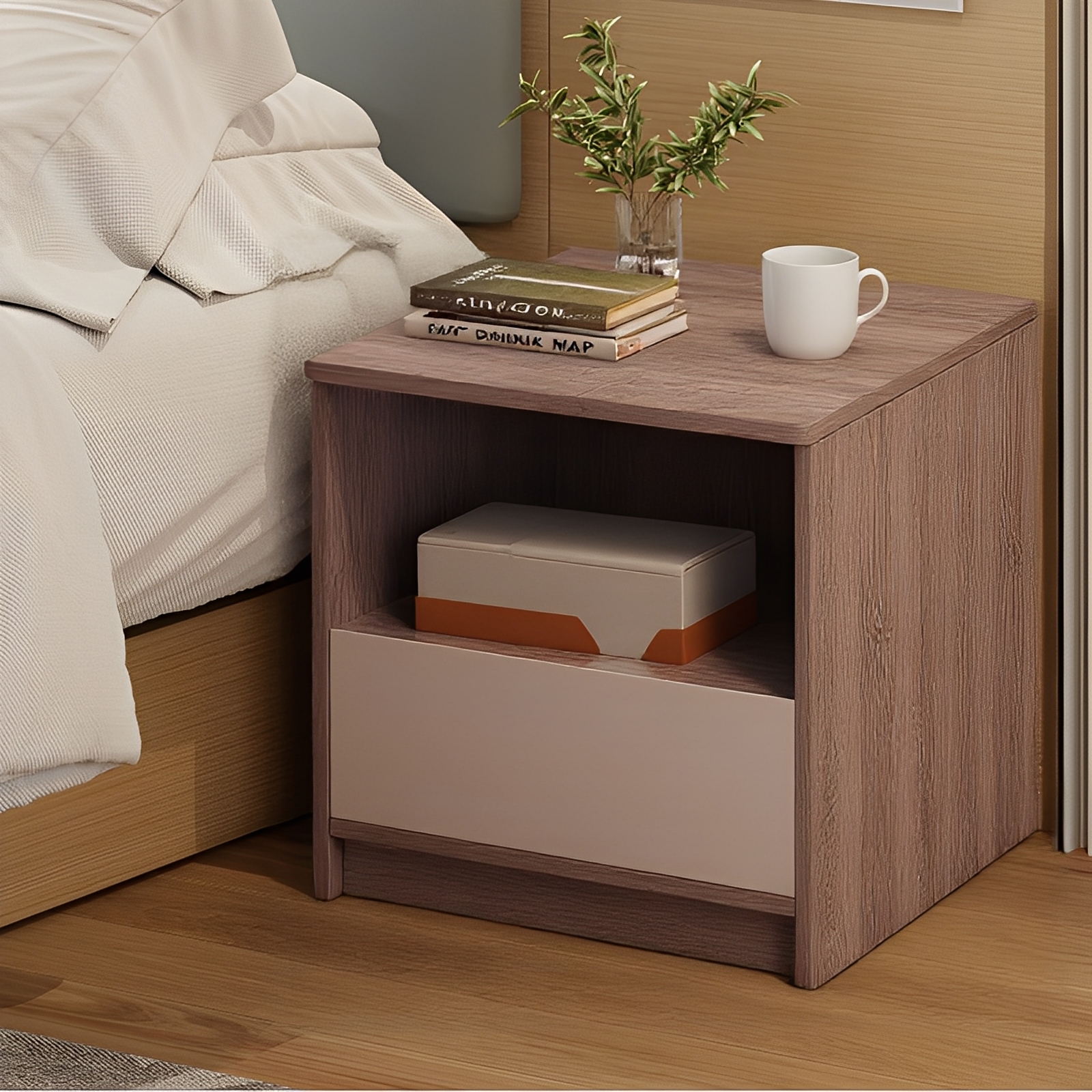 Mesa de cabezal de cama dormitorio estante junto a la cama sala de estar Gabinete de exhibición simple librería multifuncional armario de almacenamiento armario de almacenamiento