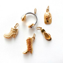 �����14K¯�ڽ���ѥ����Ь��׹���3D����ñ�Ӷ���DIY��Ʒ���