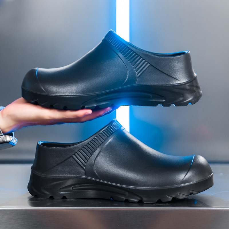 Chef shoes, kitchen work shoes for all seasons, waterproof, non-slip, oil-resistant, soft-soled work shoes for hotels, men and women.