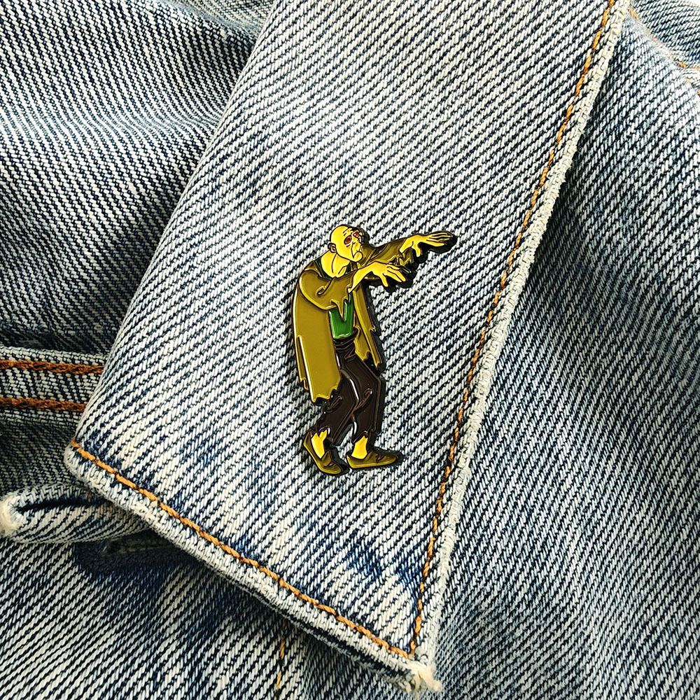 Scooby-Doo Green Zombie Enamel Badge Classic Zombie Villain Metal Brooch Halloween Theme Funny Decoration