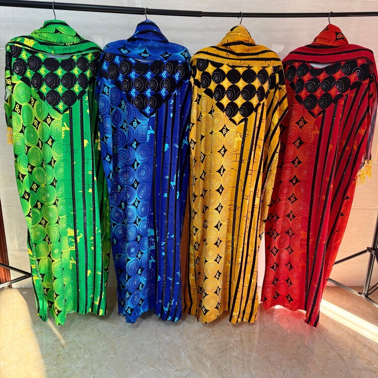Ah8862 # New Style Rayon Double-Sided Printed Tassel Headscarf One-Piece Collar Plus-Size Women's Robe Wholesale Ah8862 # New Style Rayon Double-Sided Printed Tassel Headscarf One-Piece Collar Plus-Size Women's Robe Wholesale