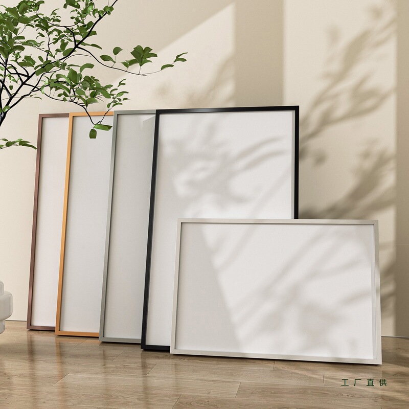 Narrow Edge Aluminum Alloy Photo Frame Elevator Poster Frame Mounting 4K License Frame A3 Certificate Frame Wall Hanging Factory Direct Sale