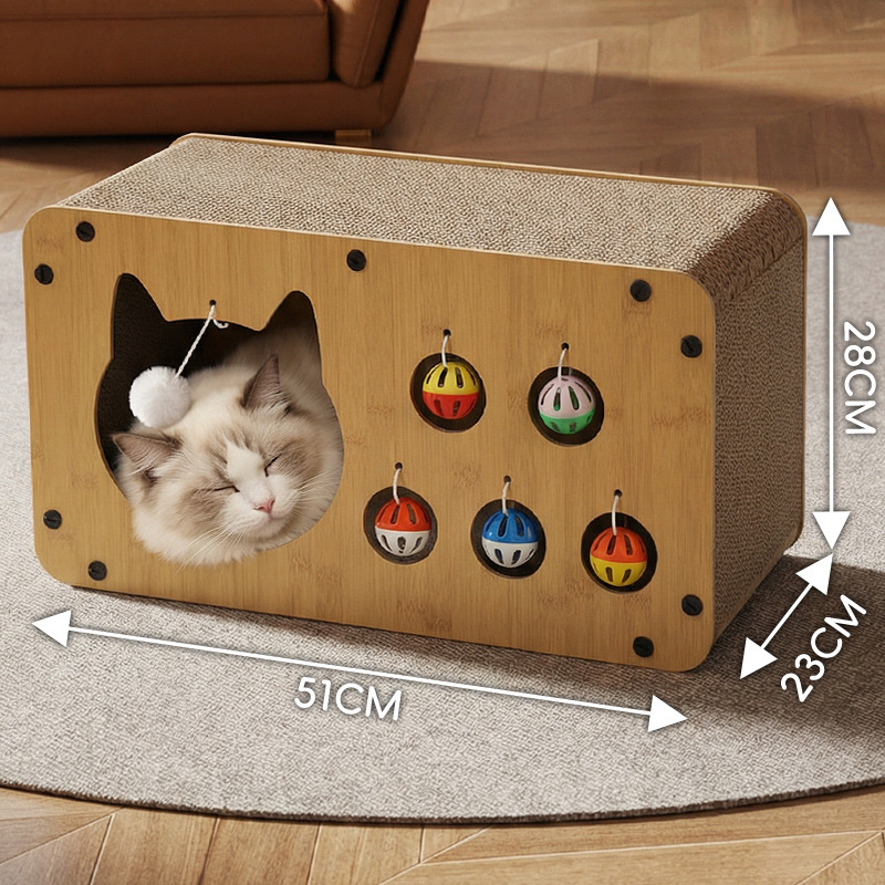 Junta de agarre para gatos, caja de cabeza de gato resistente al desgaste, juguete para gatos, placa de garra de gato resistente al arañazo, campana anti-arrañazo