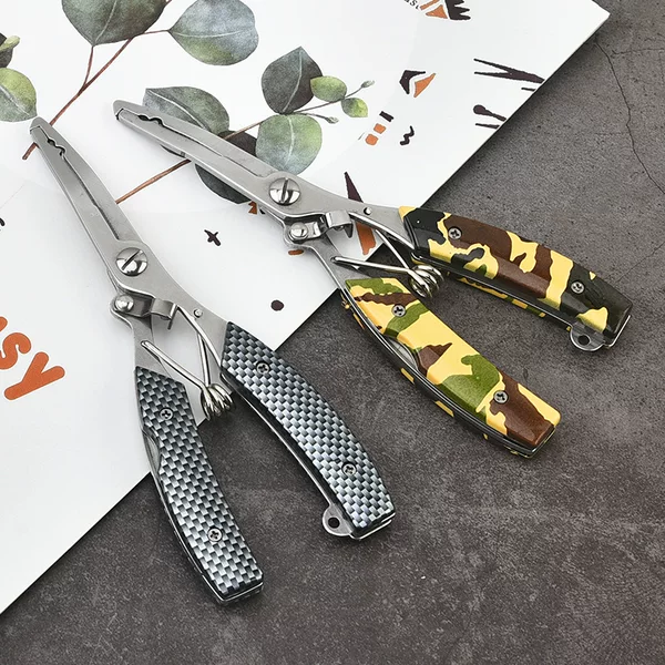Manufacturer Wholesale Fishing Pliers Elbow Multi-functional Lure Pliers Fishing Pliers Fishing Scissors Fishing Tools Fishing Line Scissors