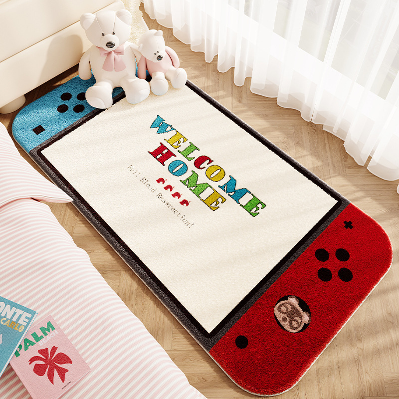 Amazon temu ドロップシッピング ゲーム コントローラー イミテーション カシミア フロア マット バスルーム吸収性フット マット エントリー イージー ケア ドア マット|undefined