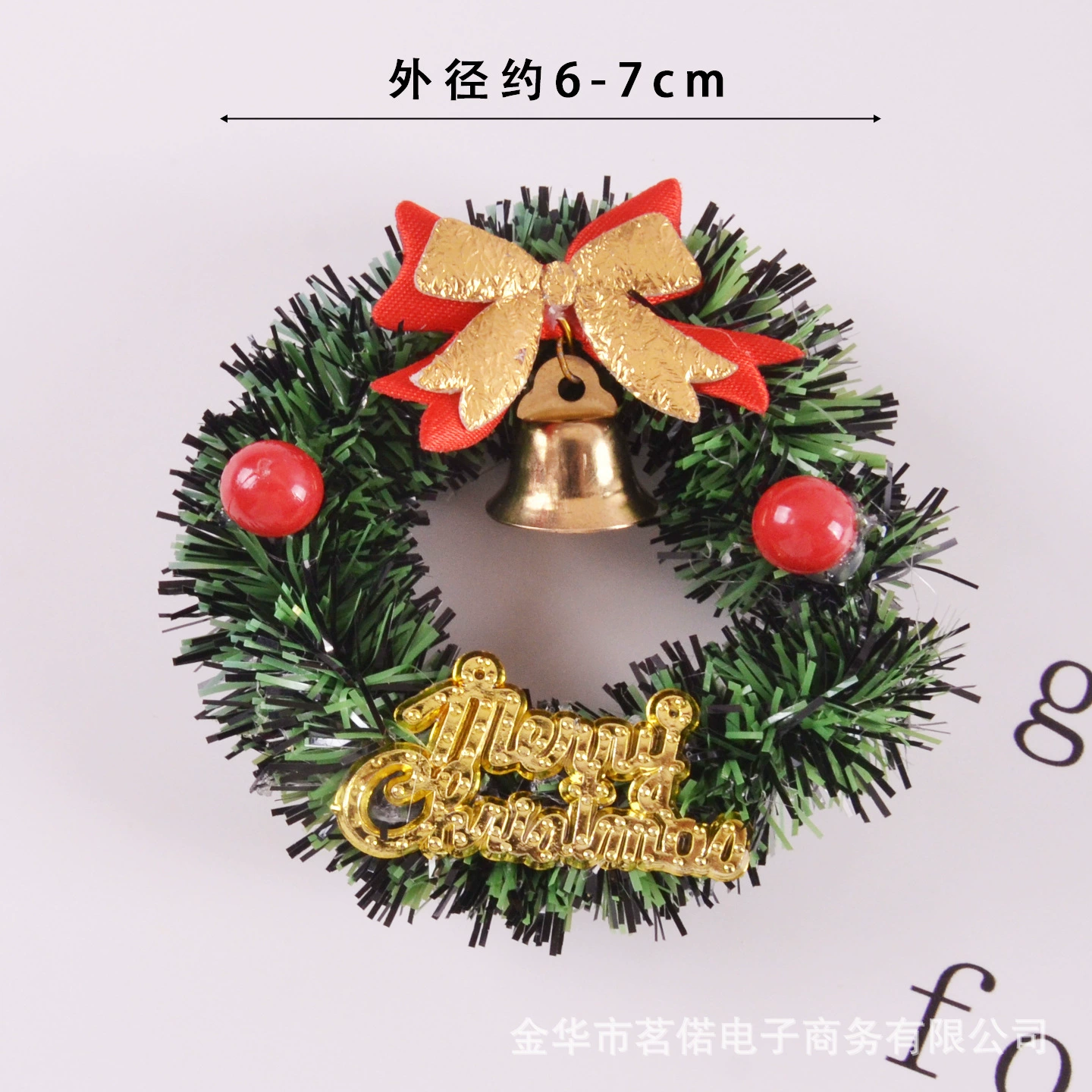 Doll house, Christmas small bell with bow, atmospheric accessory