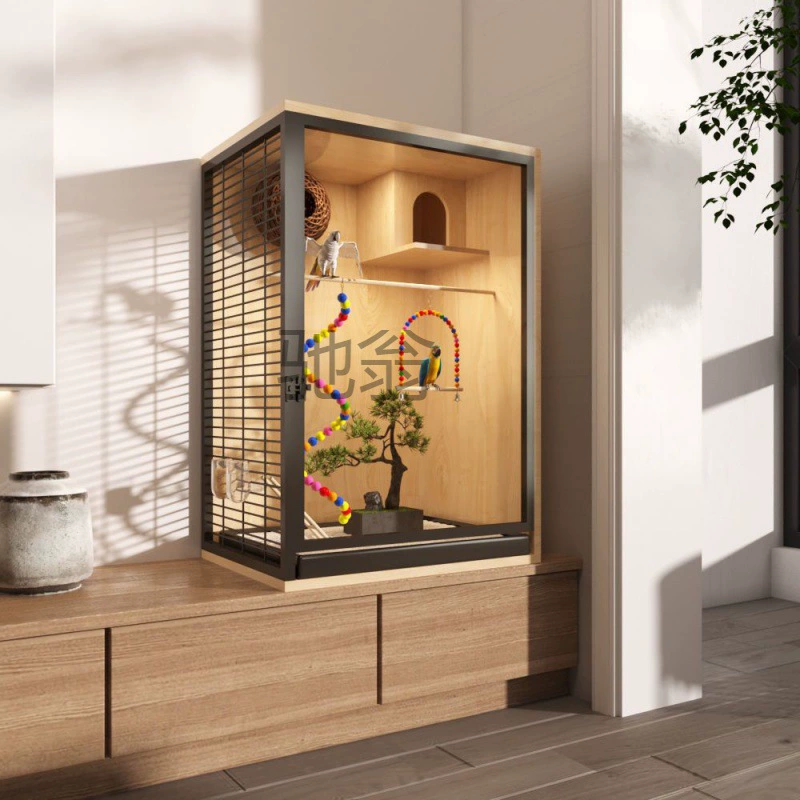 F, Parrot Cage Large Bird Cage Furnishing Full Set Villa Multi -layer Tiger Skin Eye Eye Eye Xuanfeng Transparent Ecology