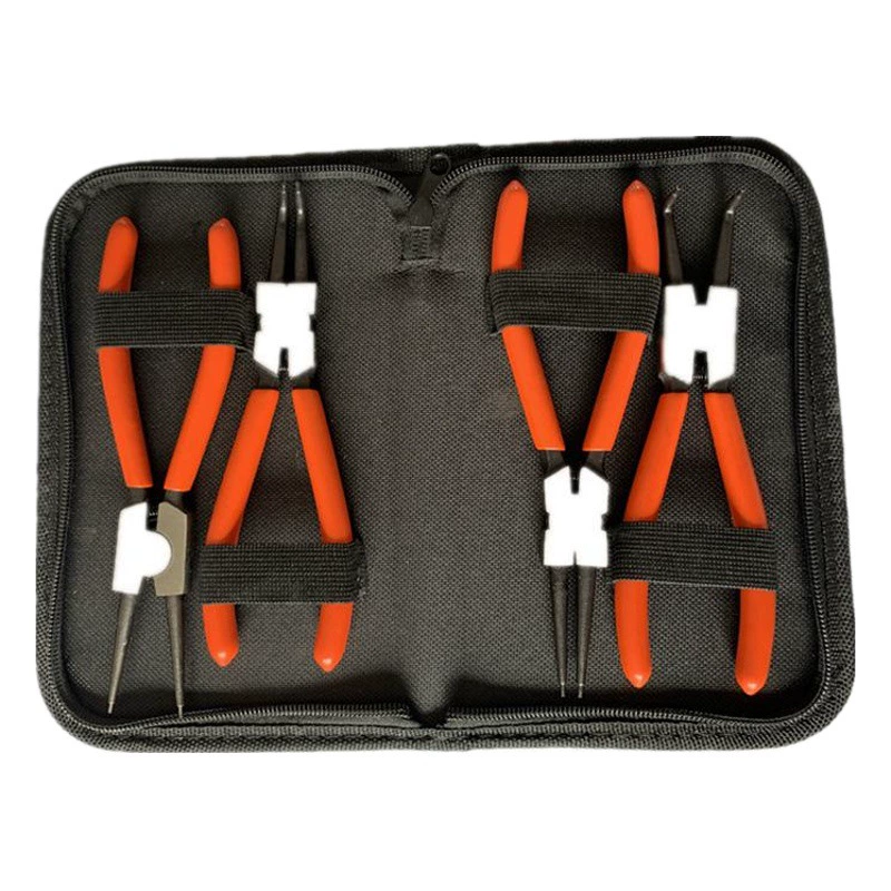 7inch Комплект пружинных плоскогубцев из ткани Оксфорд, набор из 4 предметов с внутренним выпрямлением, наружным выпрямлением, внутренним изогнутым внешним набором из четырех предметов