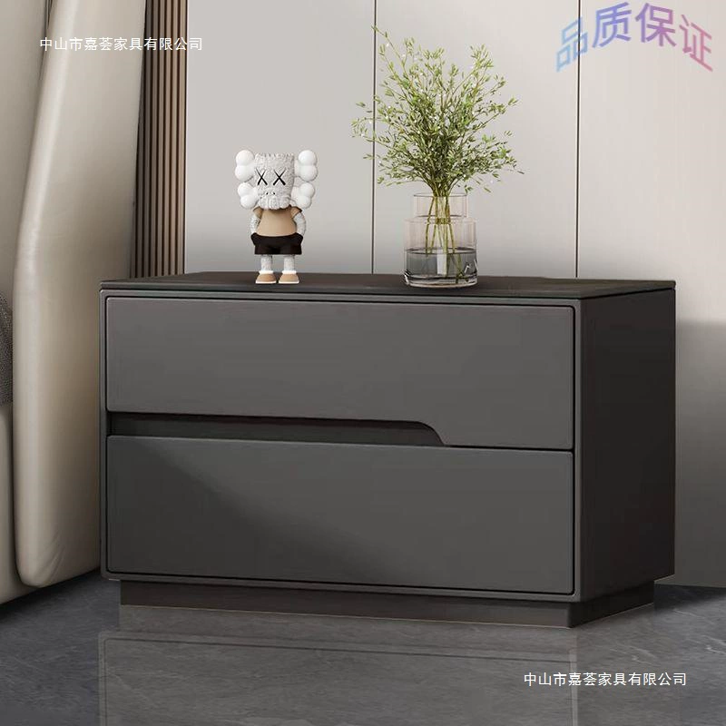 Итальянская минималистичная прикроватная тумбочка из цельного дерева, простая, легкая, роскошная, высококачественная, большой размер, шкаф для хранения, прикроватная тумбочка для спальни