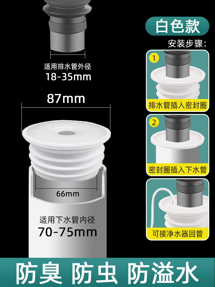 Anillo sello silicona 70-75 Blanco