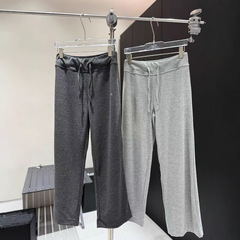 Alo広脚カジュアル女性ストレートニット女性の怠惰でゆるいズボンの垂れ込み感が快適で痩せやすいカジュアルパンツ
