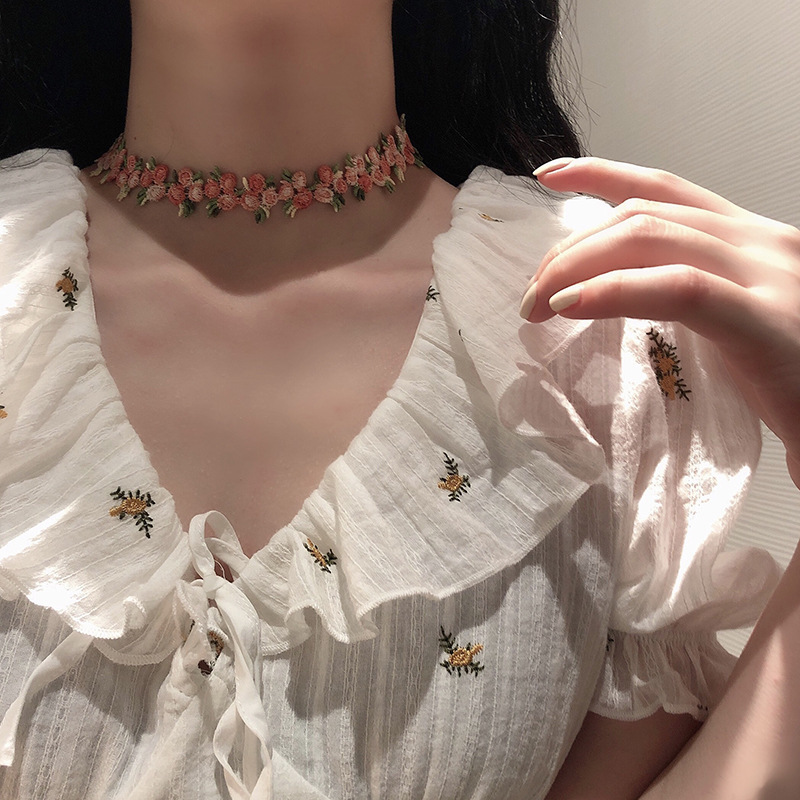 Pastoral Flower Alloy Choker Wholesale display picture 7