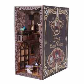 图片色 材质:木质 SL-13-9号秘堡2--英文版手工diy小屋书立创意拼