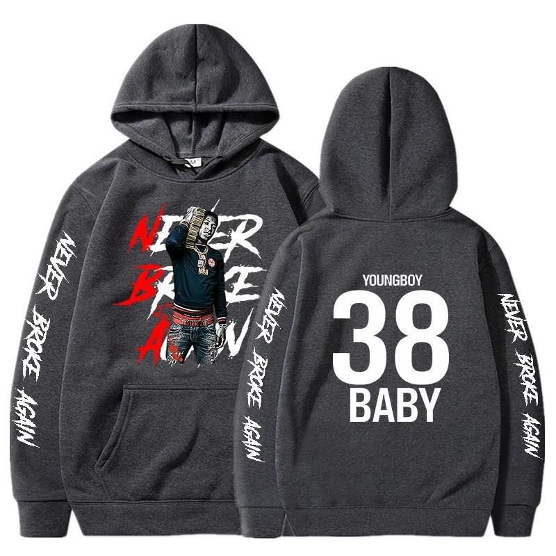 Never Broke Again Hoodies Men Fashion YoungBoy Graphic Print