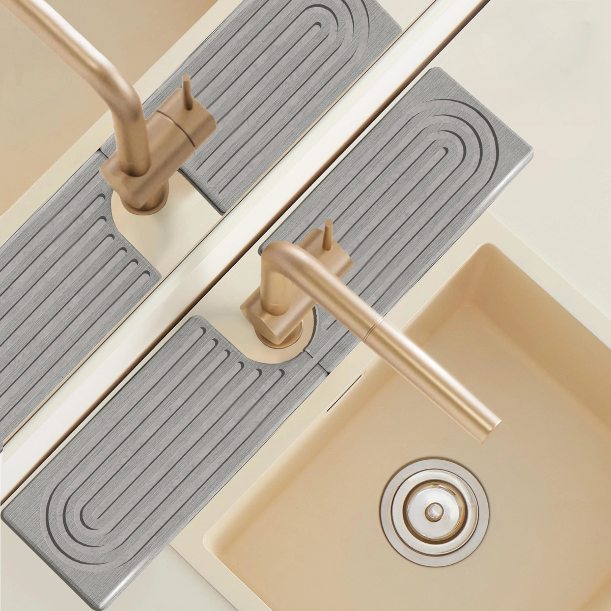 라이트 그레이 - U자형 슬롯형 수전 패드