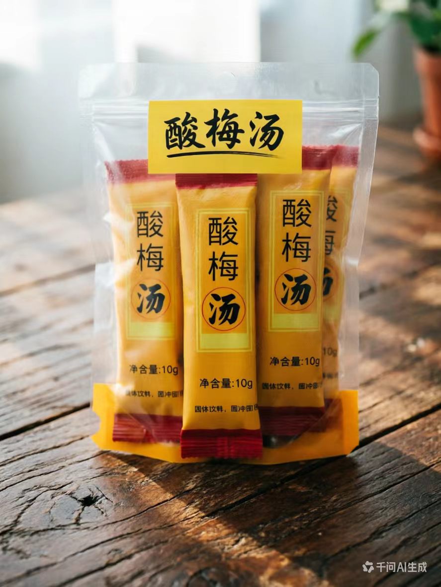 Instant Sour Plum Drink Powder with Osmanthus Sweetened Sour Plum Soup Mix 100g overview