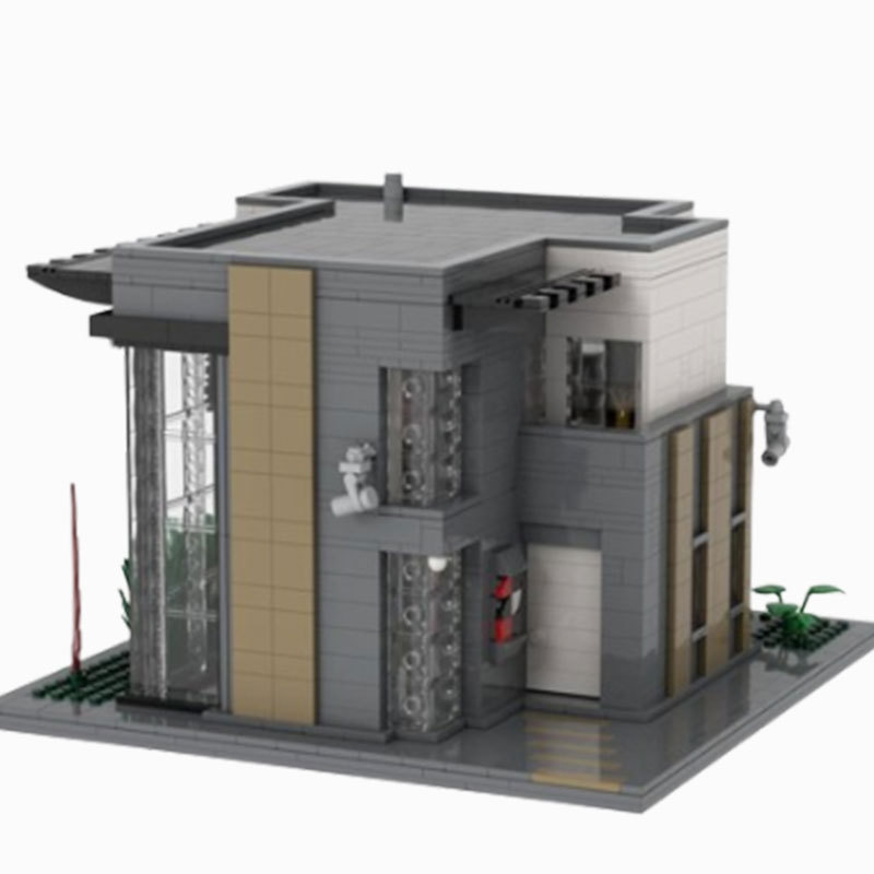 Modern Street Scene Architecture Assembly Building Blocks Toy_voghion.com