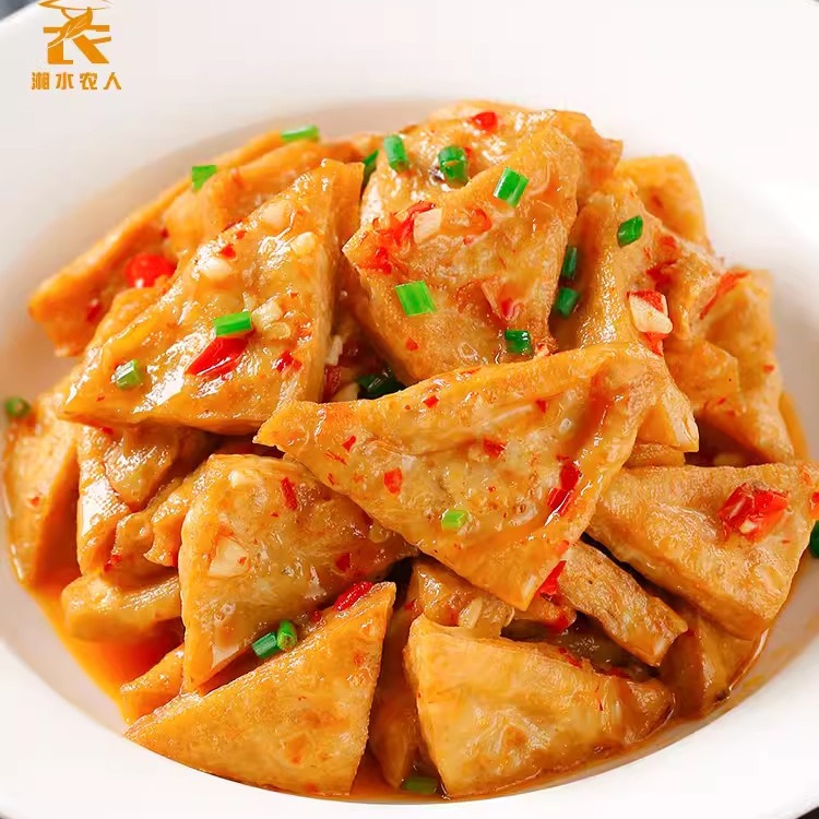 火宫殿三角豆腐小炒香煎油炸油豆腐干酒店饭店半成品预制菜美食材