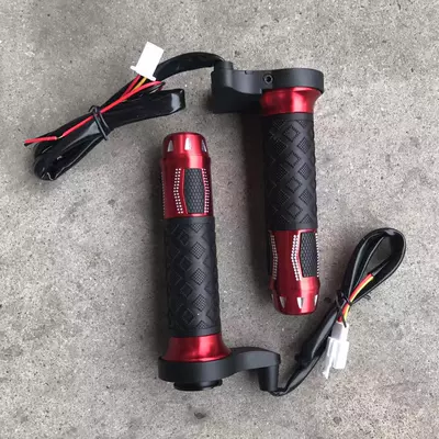 Motorcycle Handle Cover Handlebars Red Winter Heating Riding